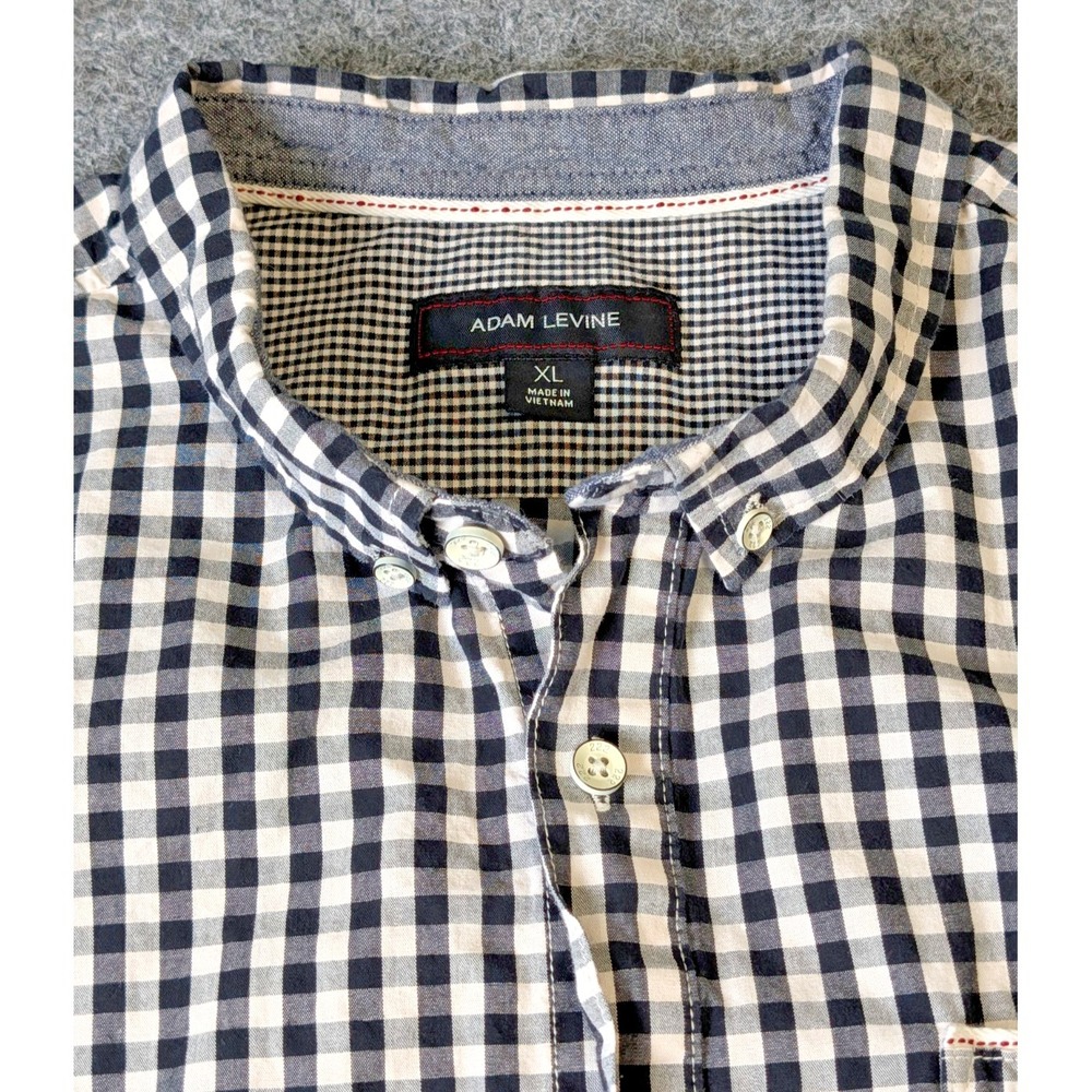 Adam Levine Button Down Shirt Mens XL Blue Check Long Sleeve #222